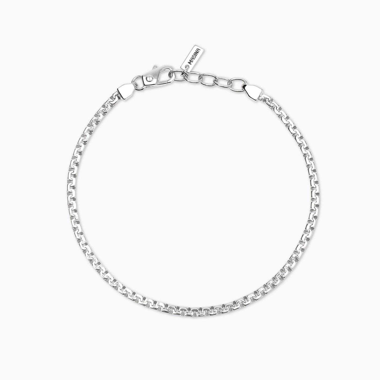 MABINA UOMO -Bracciale in argento con catena greca