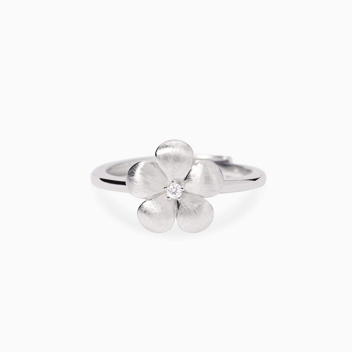 MABINA - Anello con fiore in argento