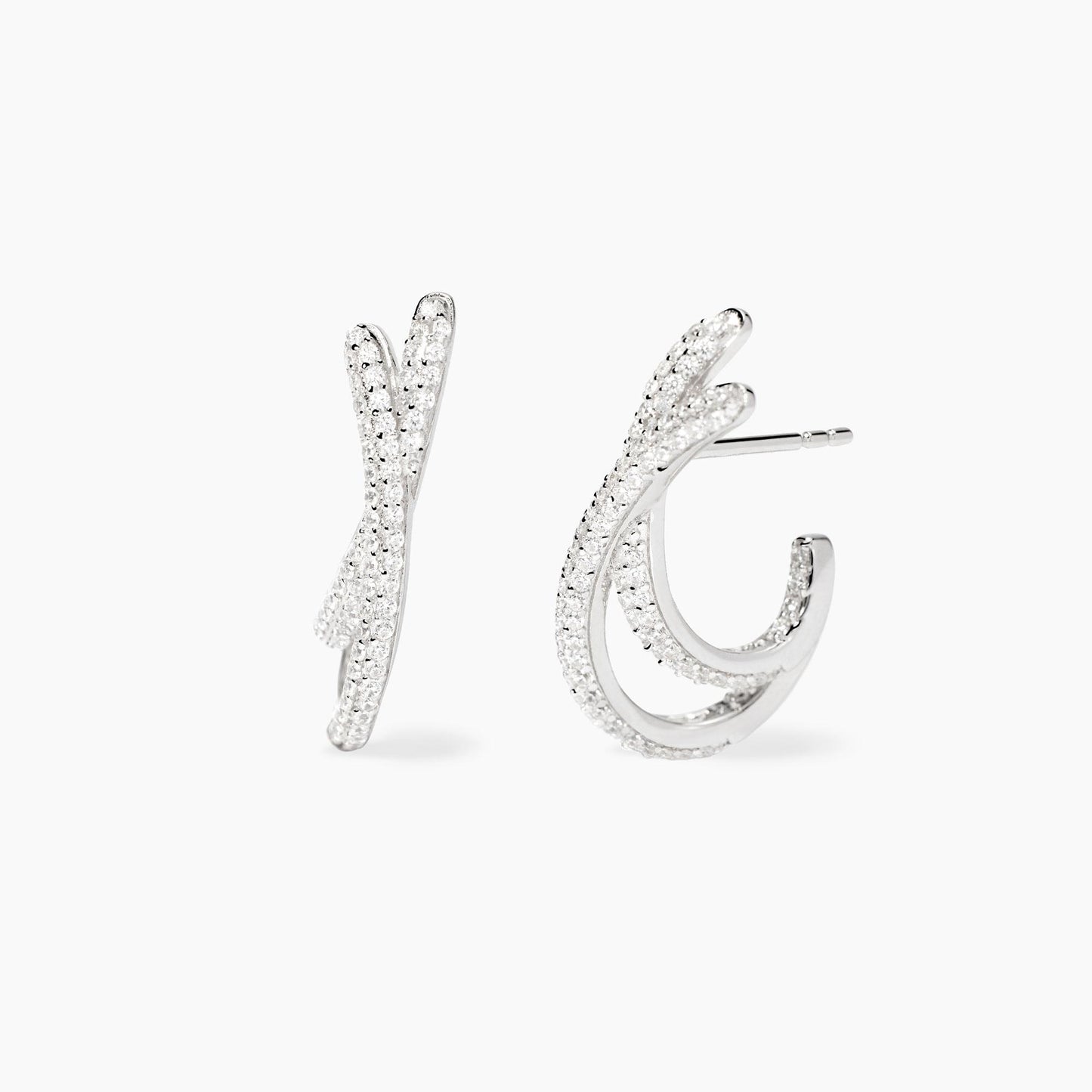 MABINA - Orecchini in argento e zirconi