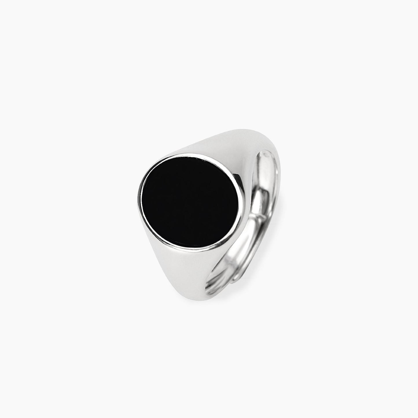 MABINA UOMO - Anello ovale in argento e onice KINGSTONE