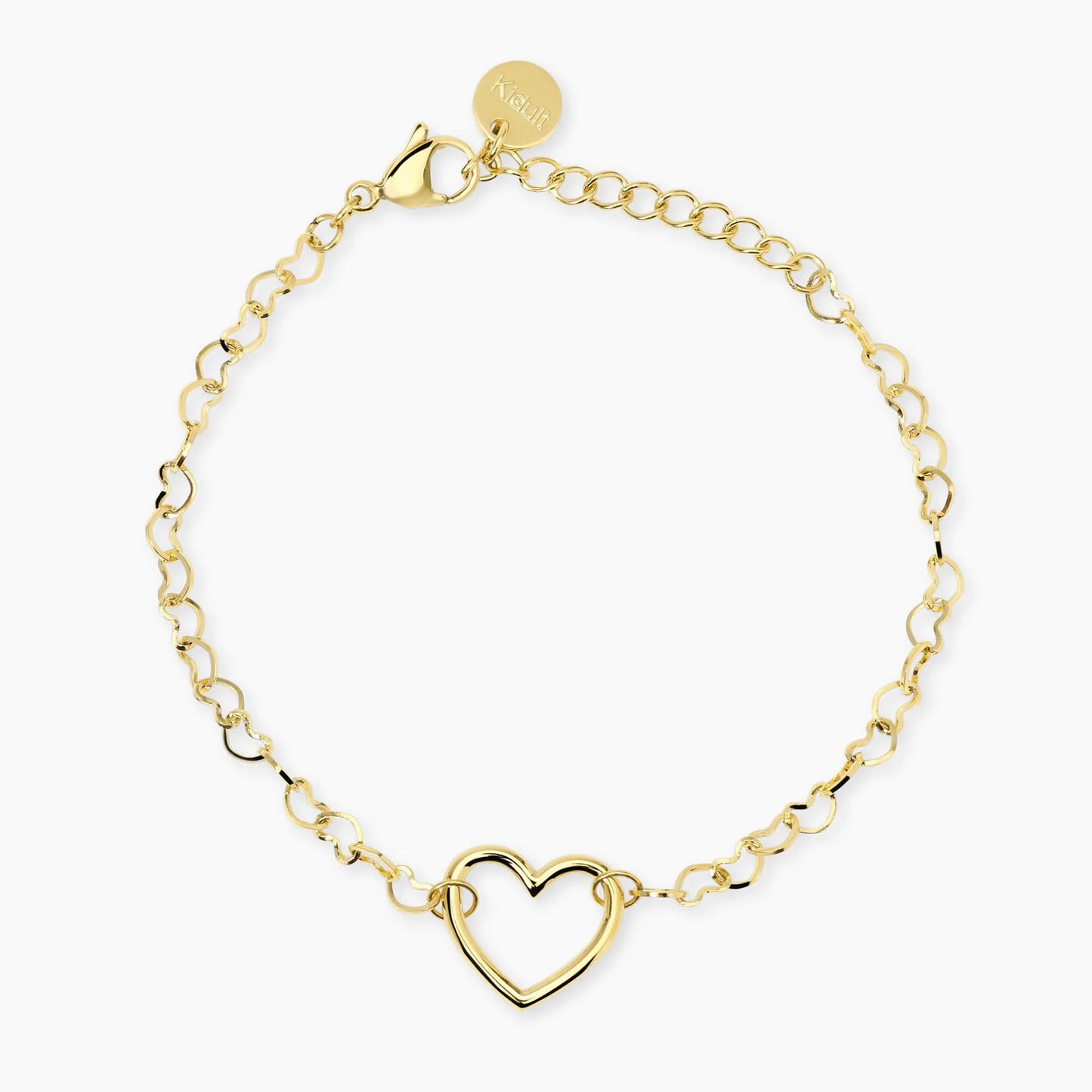 KIDULT - Bracciale cuore in acciaio dorato