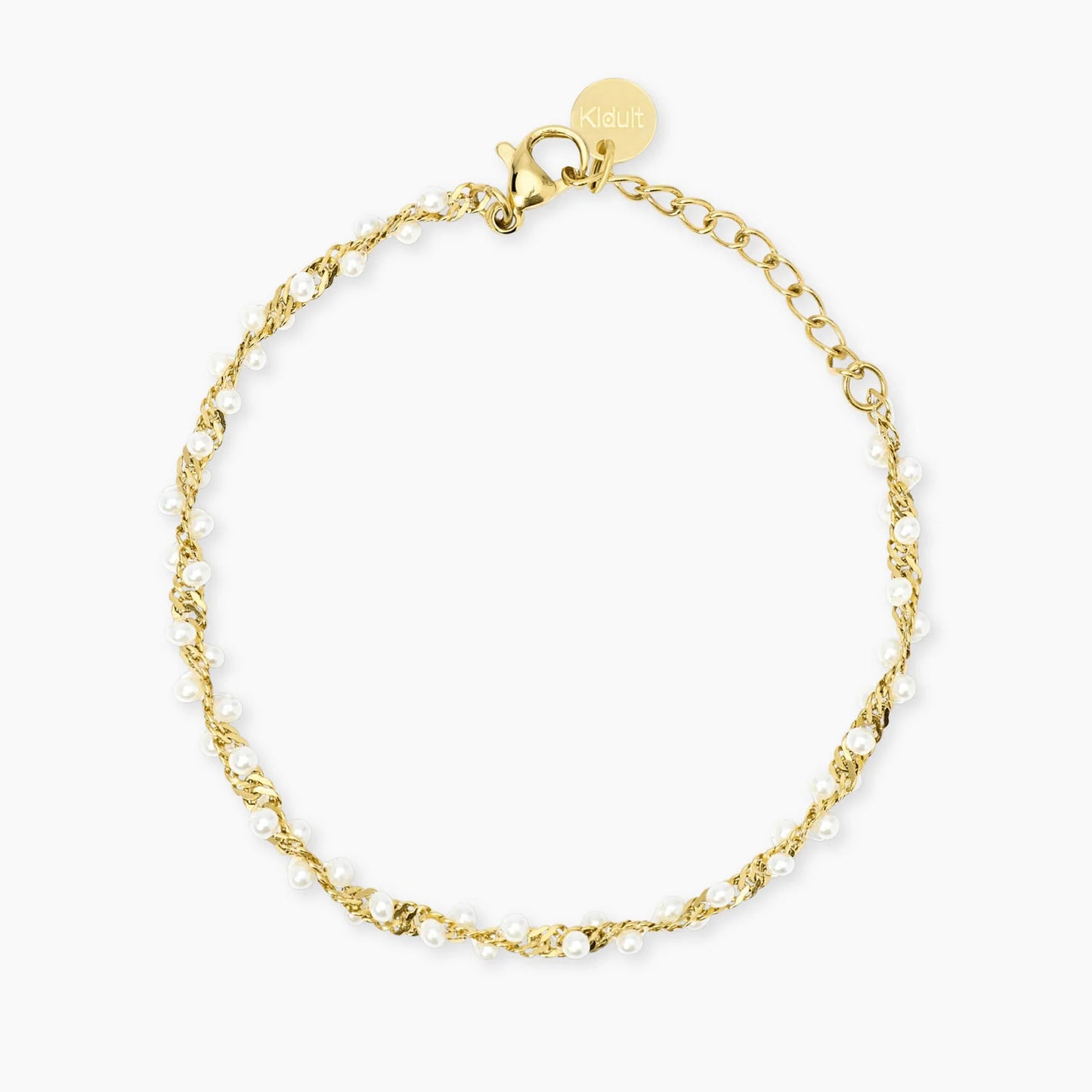 KIDULT - Bracciale dorato con perle conchiglia