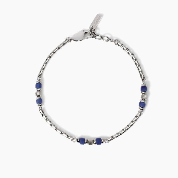 2JEWELS - Bracciale in acciaio 316L sodalite