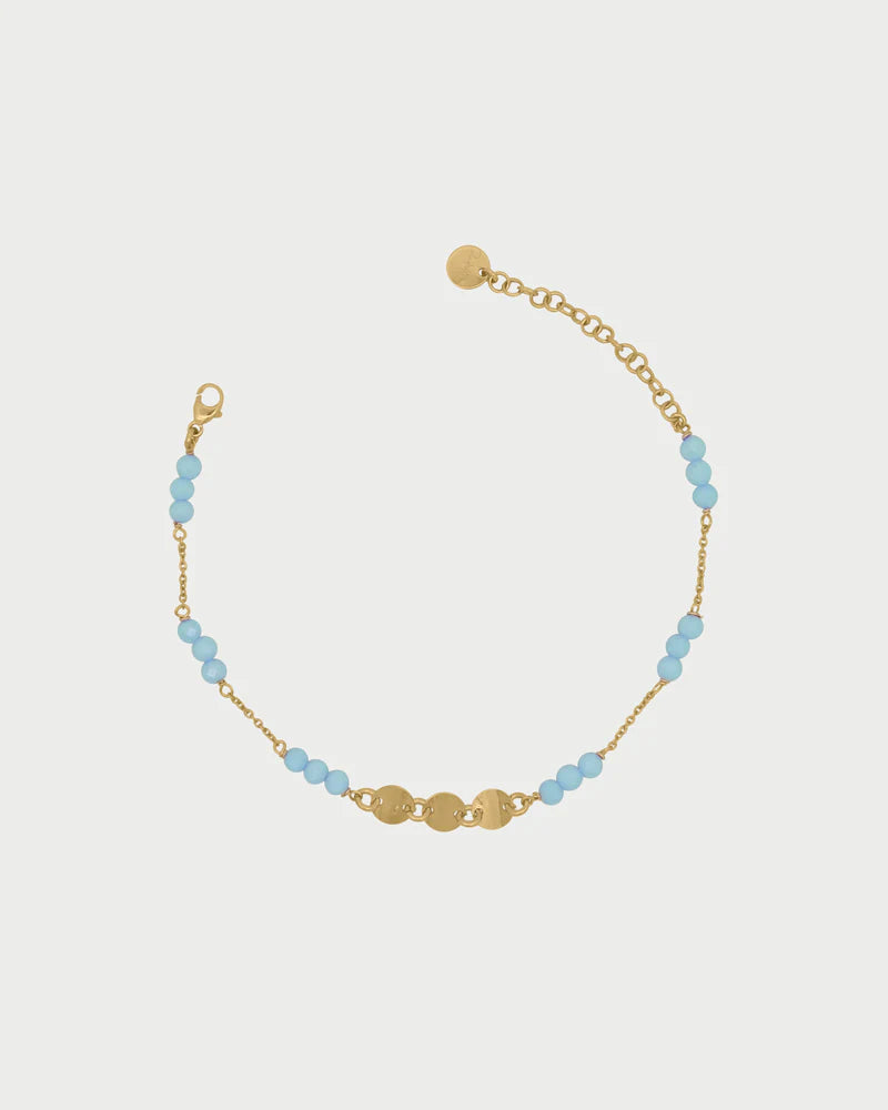 RUE DES MILLE - Bracciale catena zirconi Milky e Medaglie