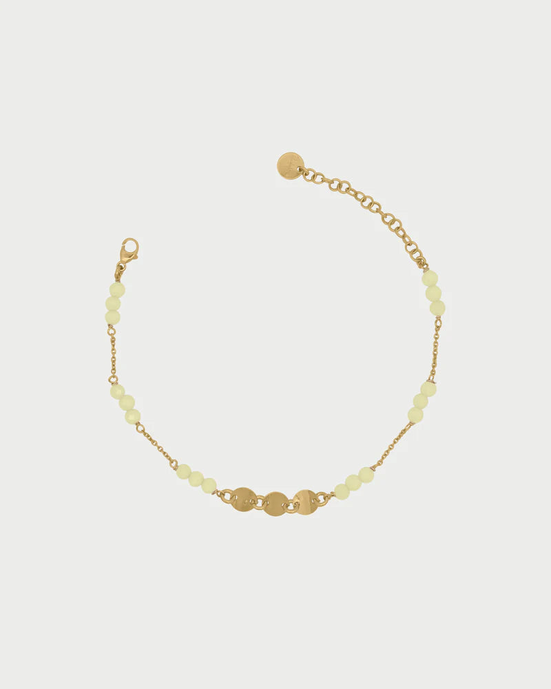 RUE DES MILLE - Bracciale catena zirconi Milky e Medaglie