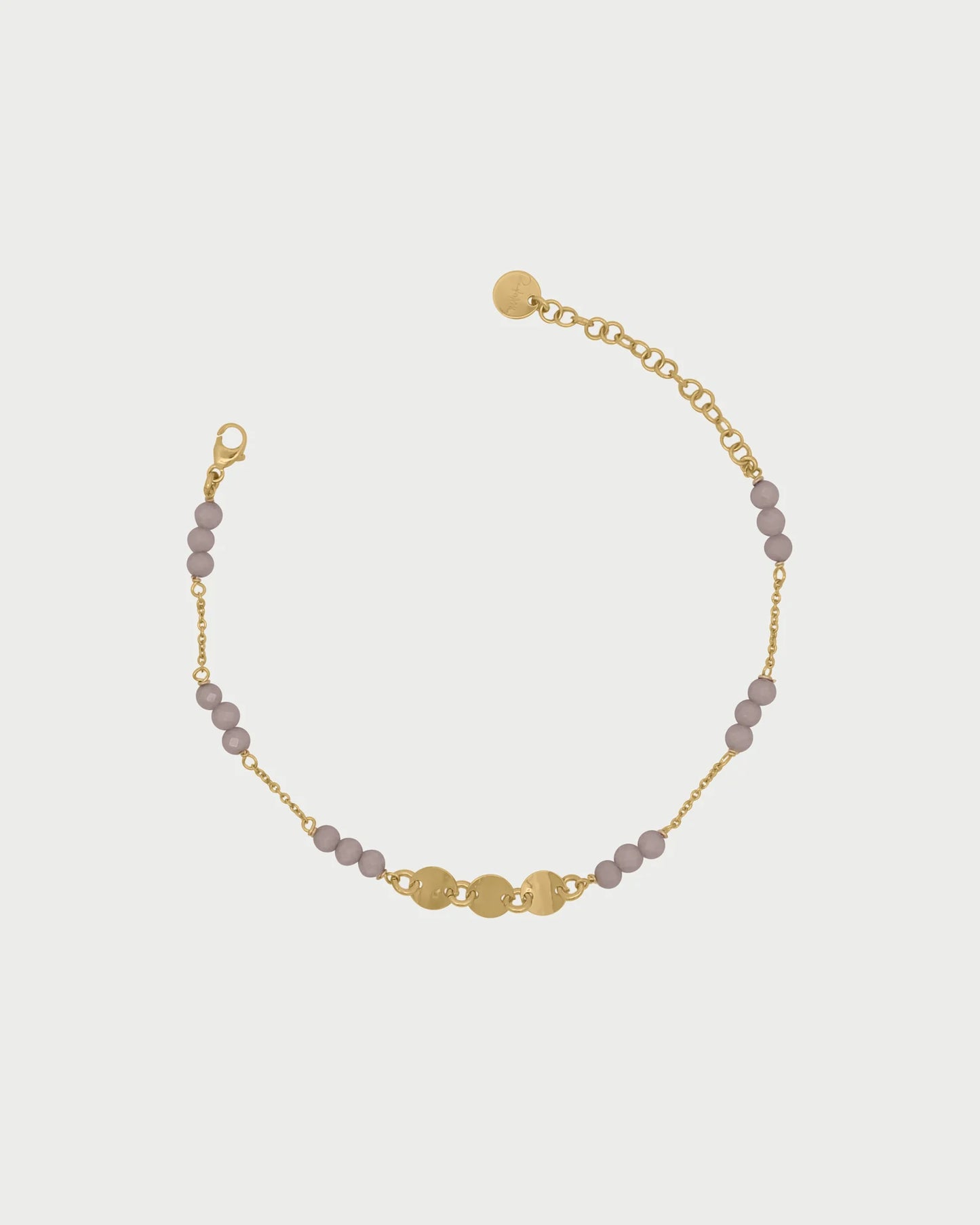 RUE DES MILLE - Bracciale catena zirconi Milky e Medaglie