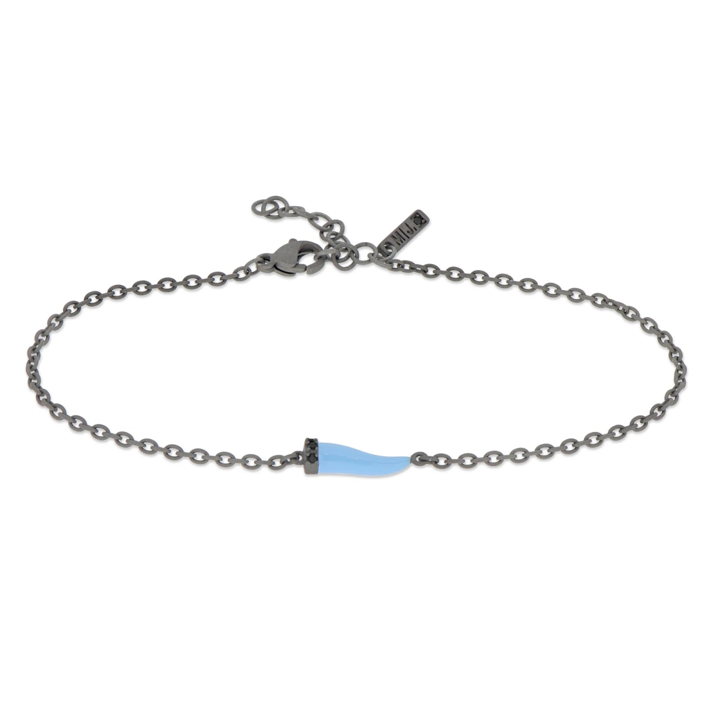 MANO - BRACCIALE CON CORNETTO SMALTATO E DIAMANTI BLACK