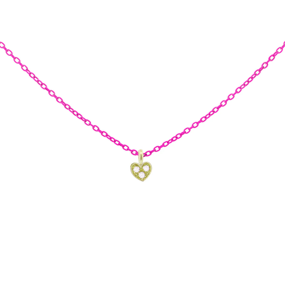 RUE DES MILLE - GIROCOLLO CUORE CATENA CON VERNICE E DIAMANTI LAB GROWN - ORO18KT
