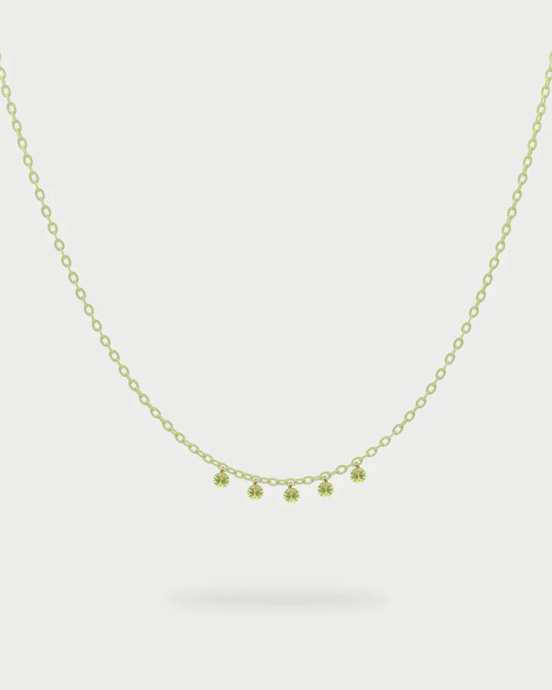 RUE DES MILLE - Girocollo catena verniciata e 5 zirconi