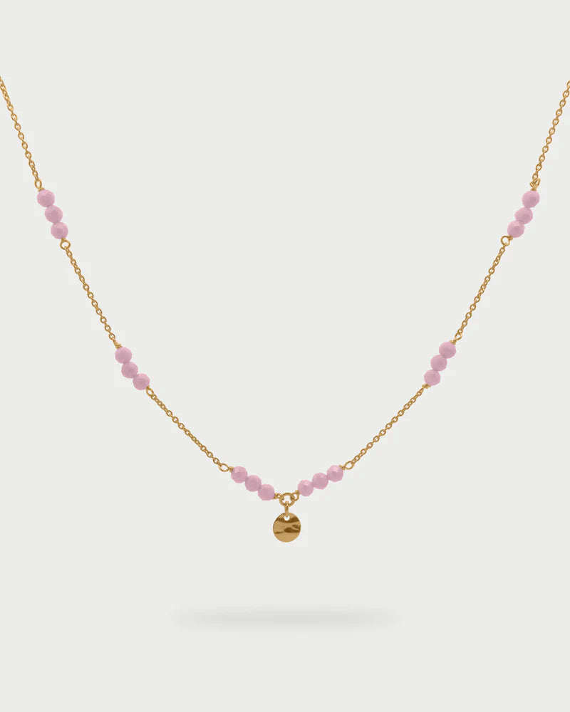 RUE DES MILLE - Girocollo catena con pepite Milky e Medaglia