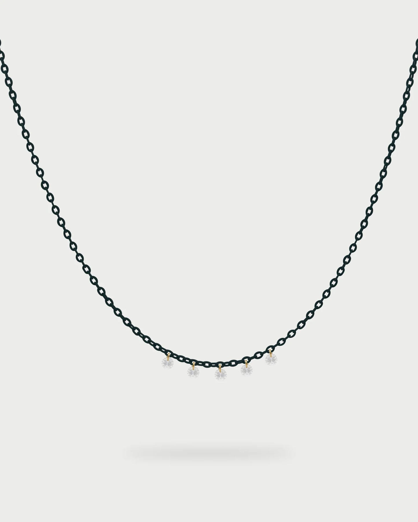 RUE DES MILLE - Girocollo catena verniciata e 5 zirconi