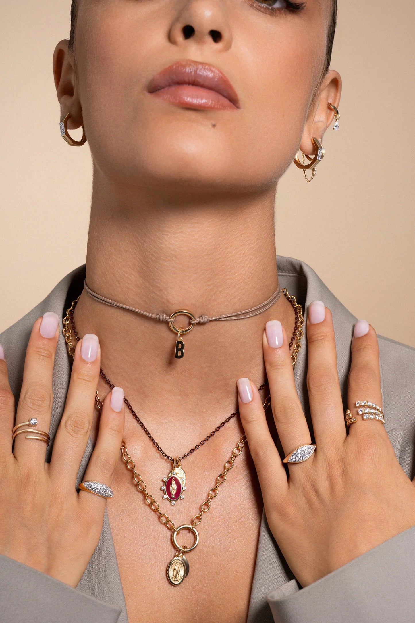 RUE DES MILLE - Charm Madonna Burgundy