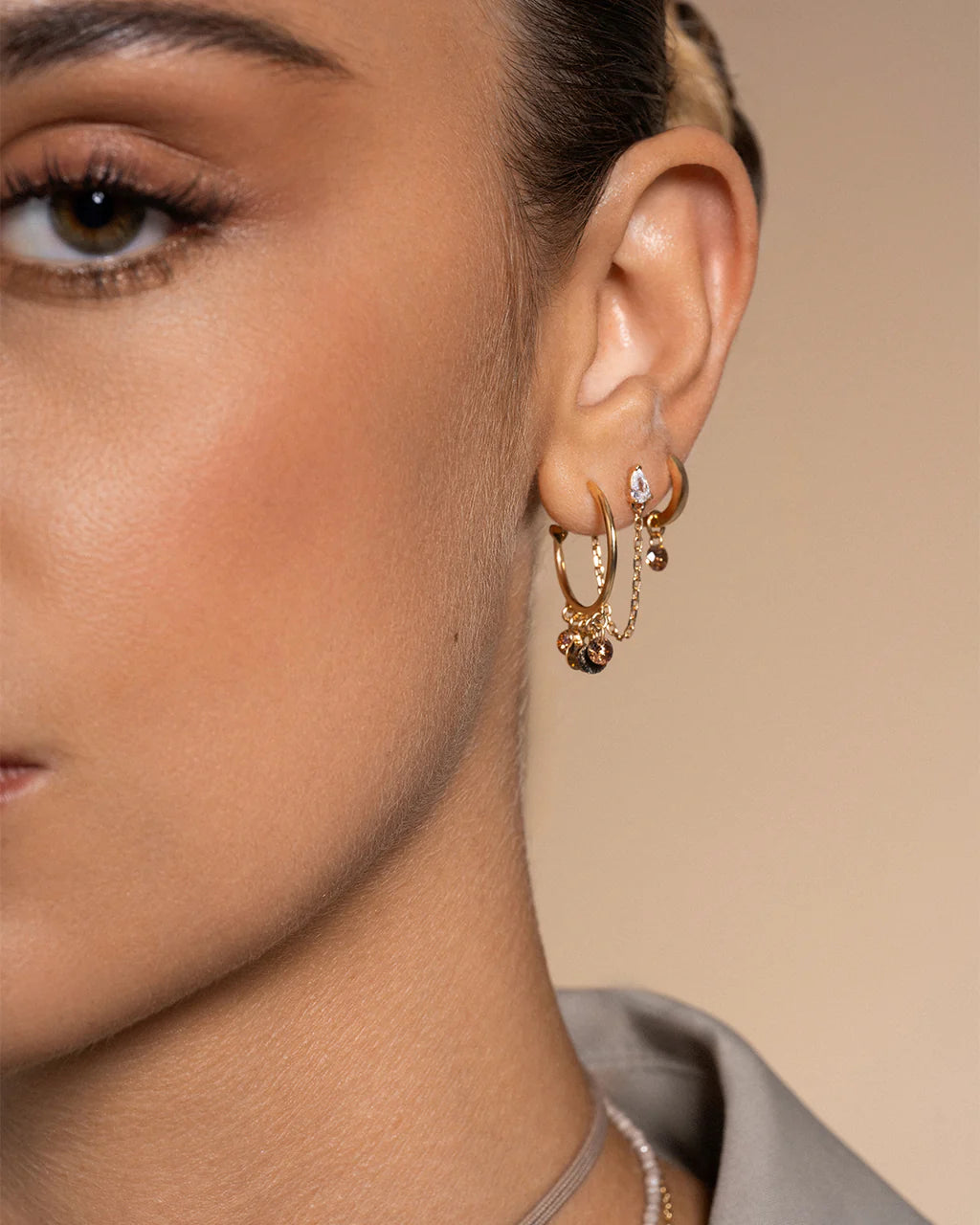 RUE DES MILLE - Mono Hoop mini con Zircone Nudo