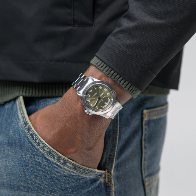 HAMILTON - KHAKI FIELD KING DAY-DATE 40 MM