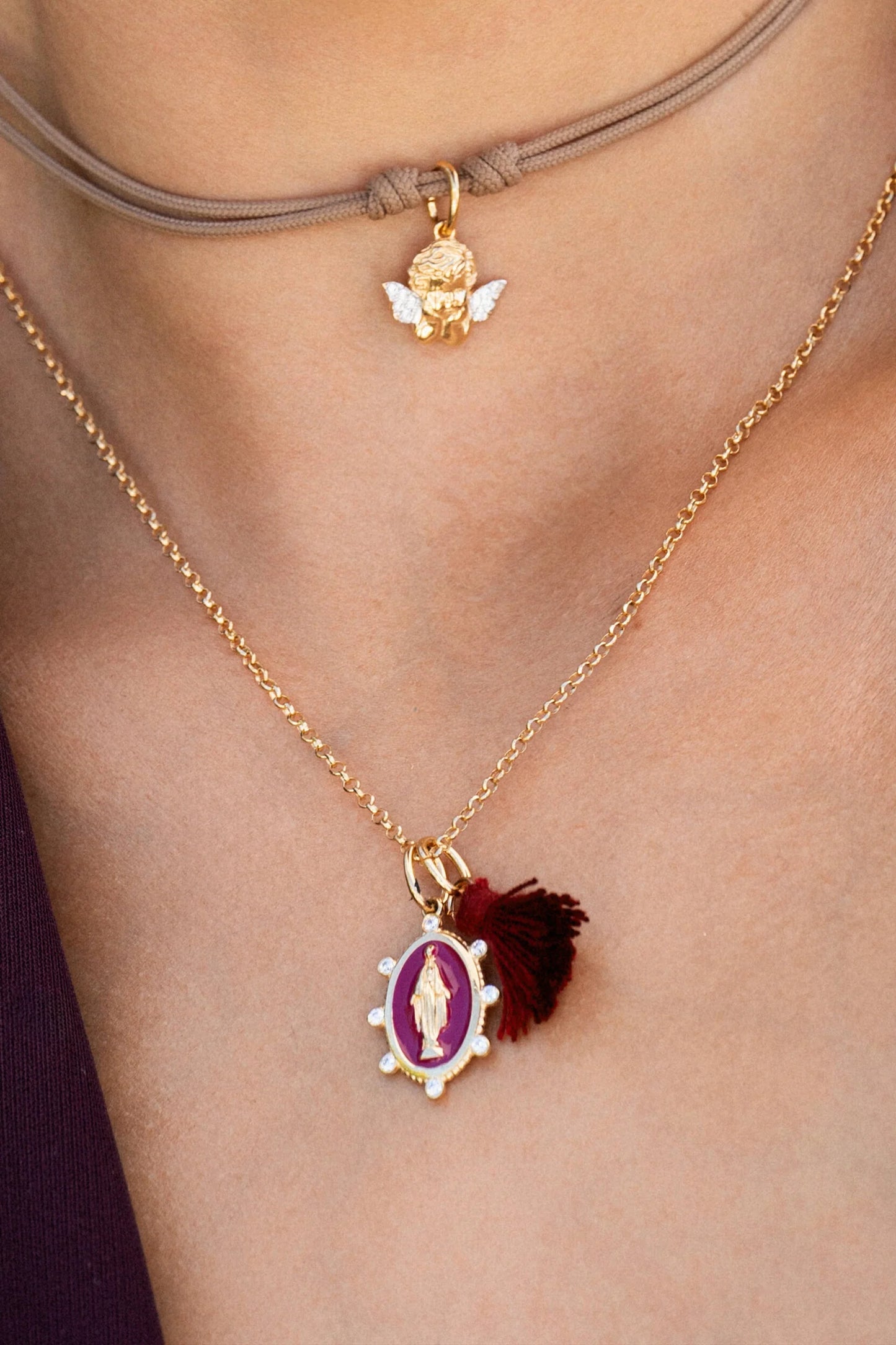 RUE DES MILLE - Charm Nappa Burgundy