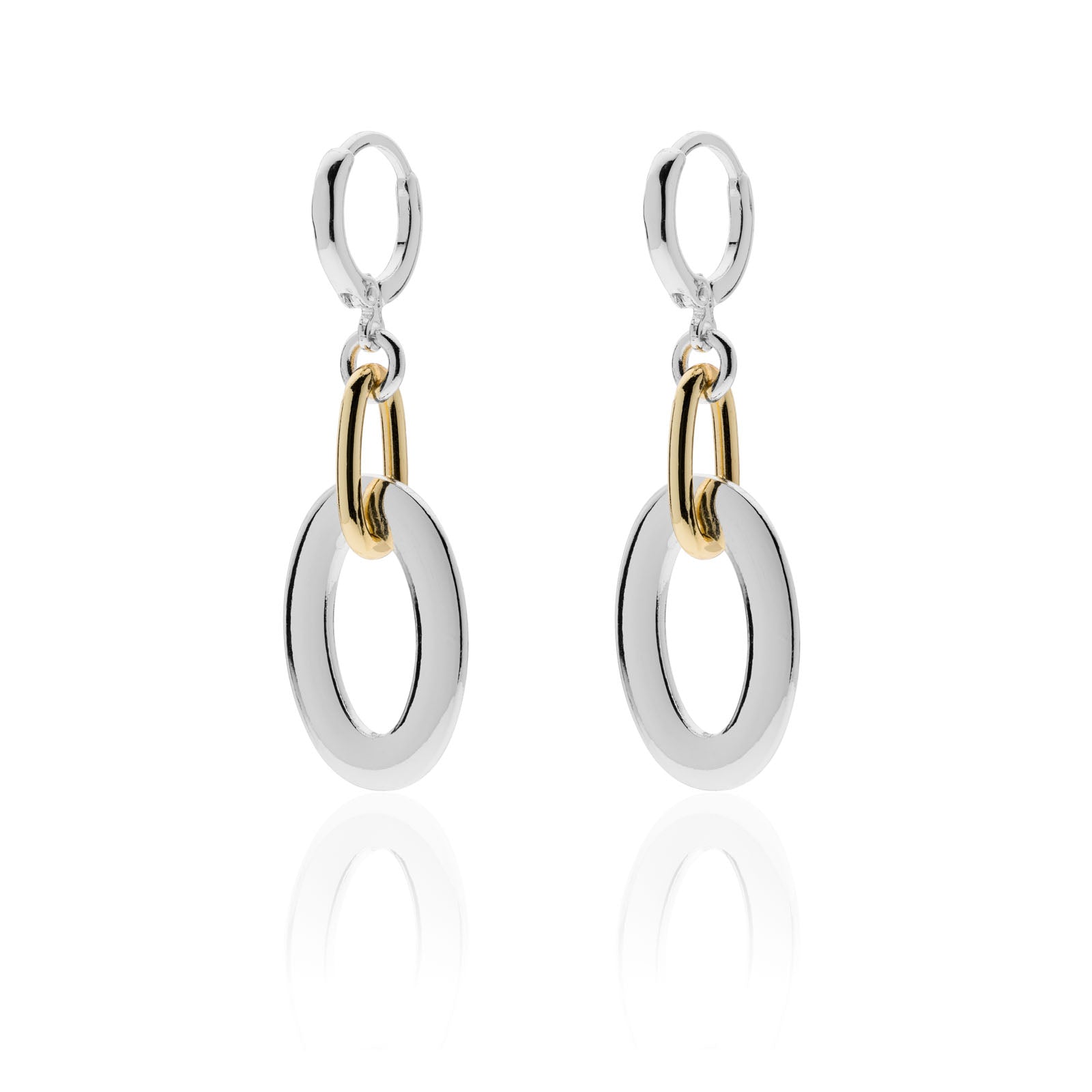 Orecchini Pendenti Infinity Philip Jones Placcati Argento Con Cristalli Zircondia Ipoallergenici