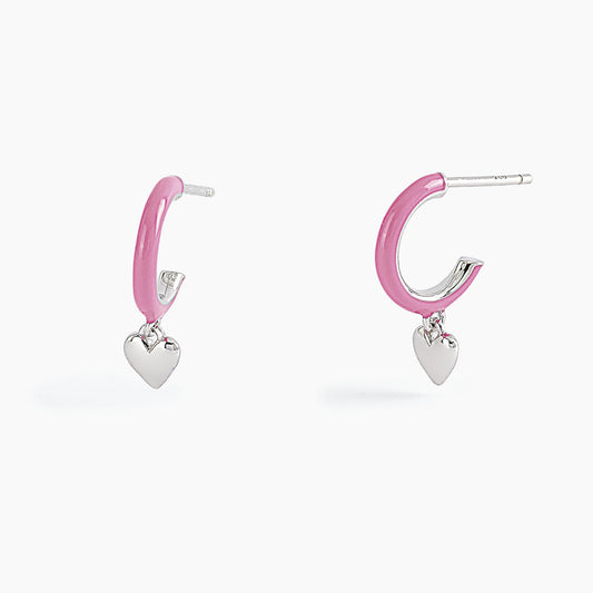 MABINA - Orecchini Cerchio Cuore