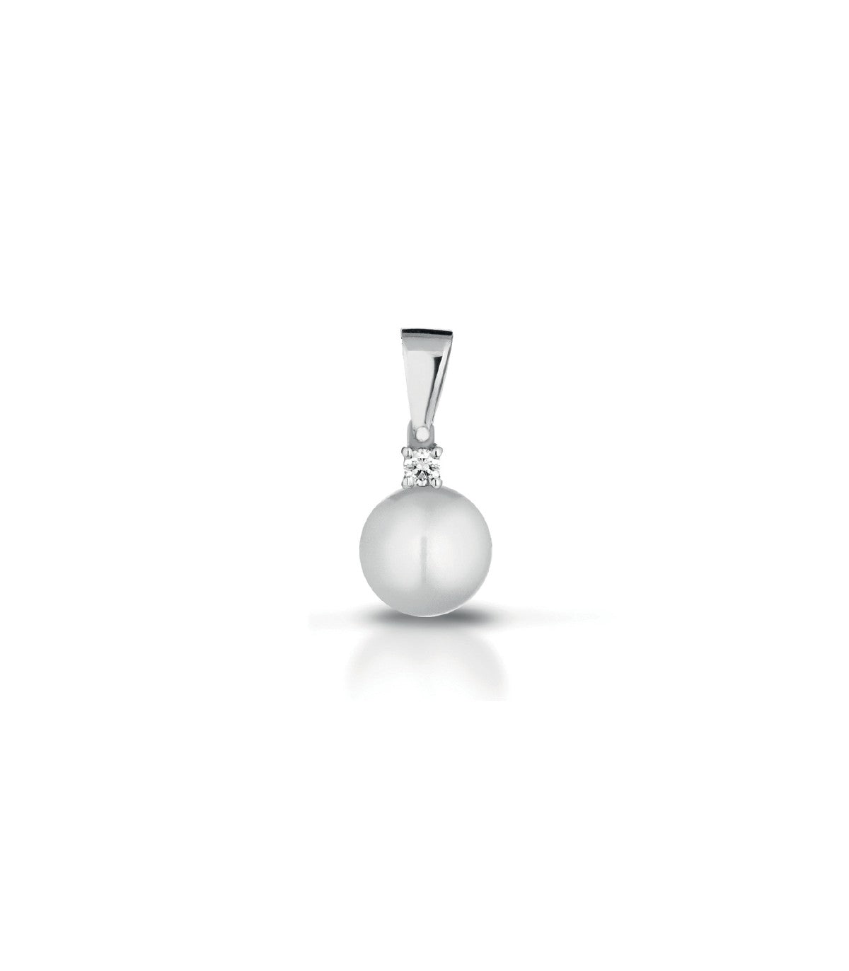 LELUNE - Pearl and Diamond Pendant