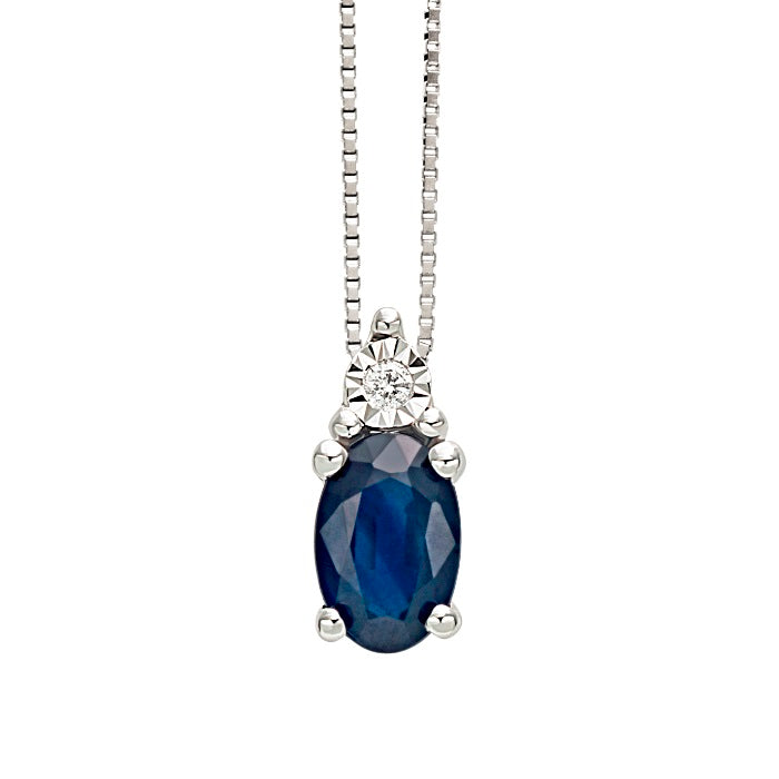 BLISS - Collana Zaffiro e Diamante