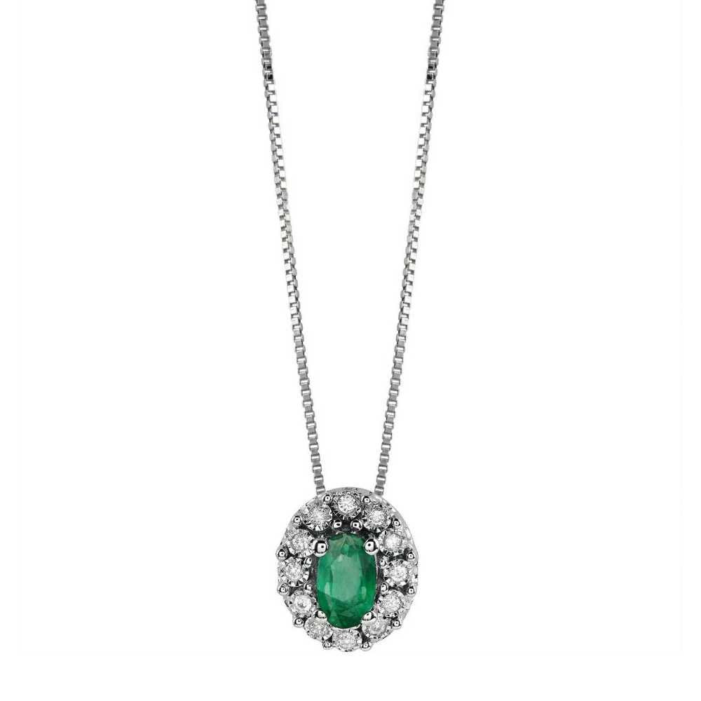 Bliss - Emerald and Diamond Necklace