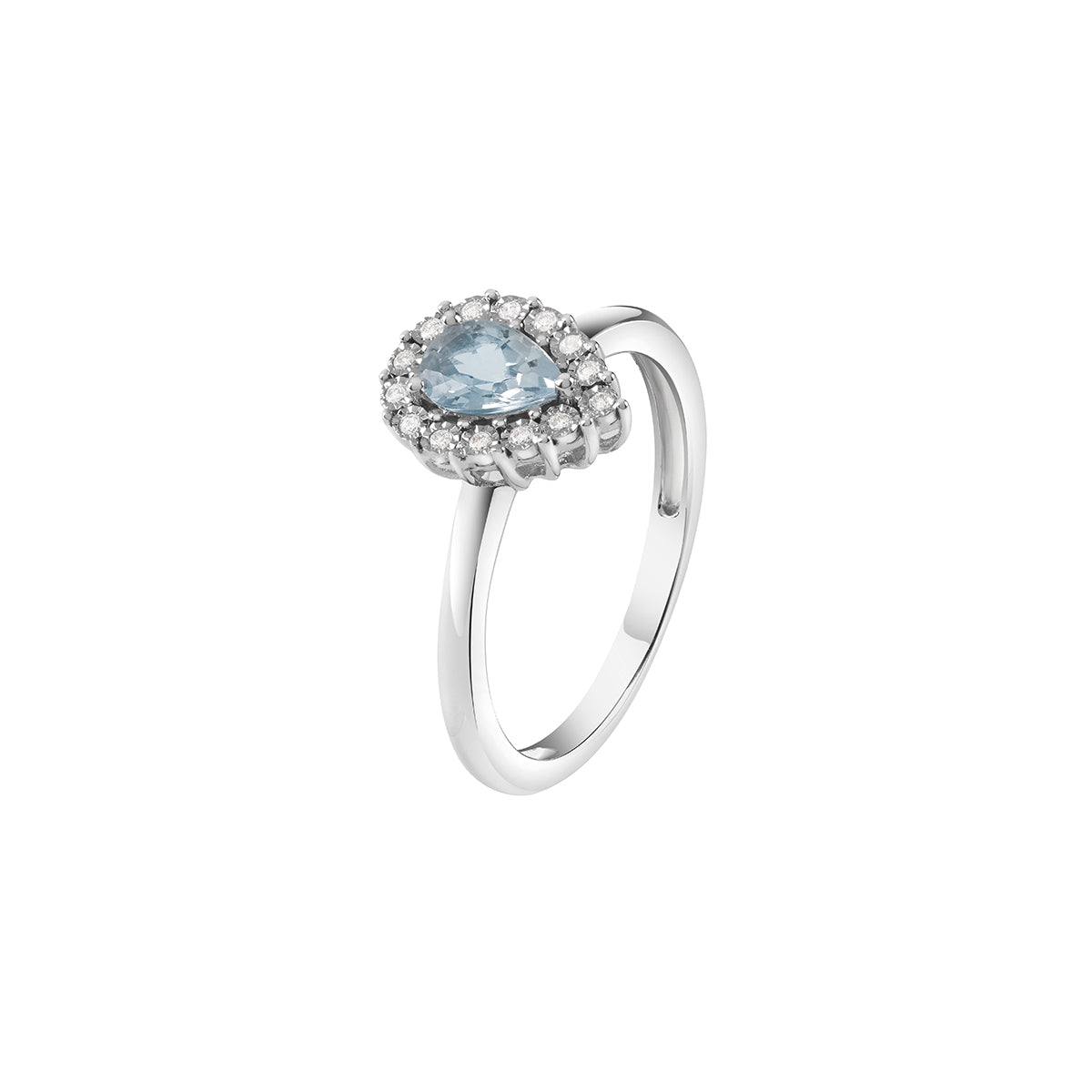 BLISS - Anello con Acquamarina e Diamanti