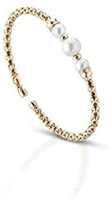 LELUNE - Bracciale Rigido Rose con Perla