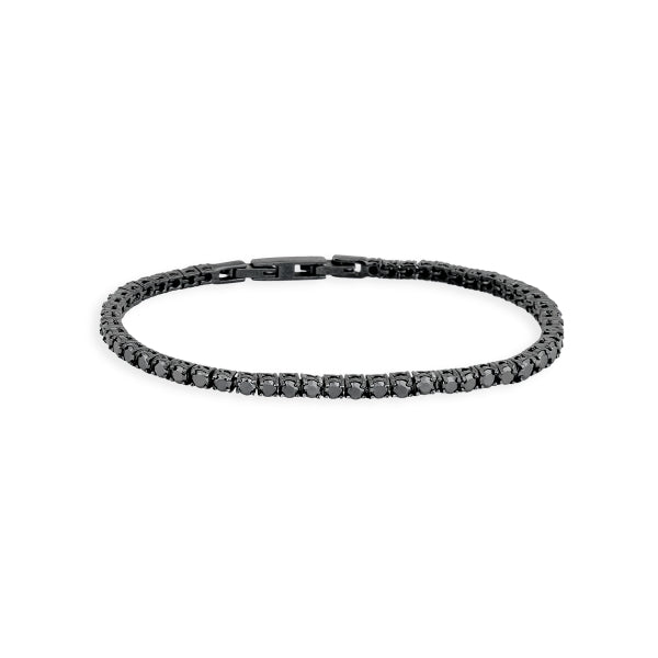 2JEWELS - Bracciale Tennis Nero Brunito