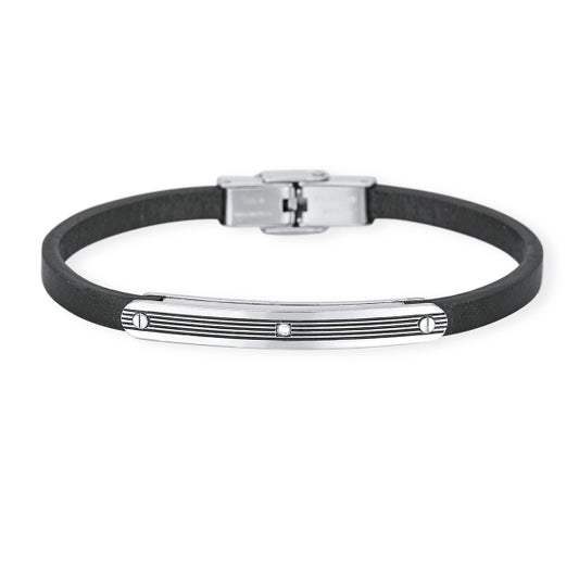 2JEWELS - Steel and Leather Bracelet