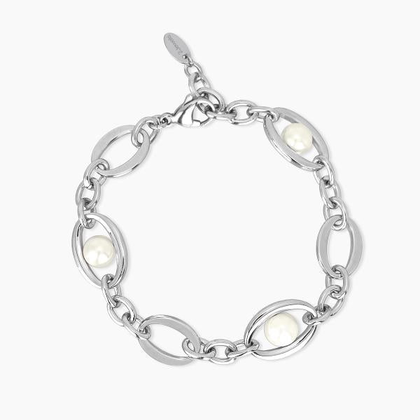 2JEWELS - Bracciale in acciaio e Shell Pearl