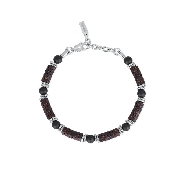 2JEWELS - Bracelet with Wood and Onyx