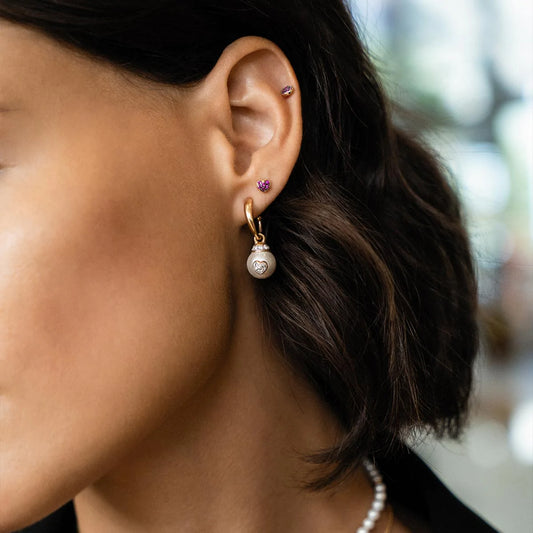 RUE DES MILLE - Orecchini Pendenti Perle E Cuori