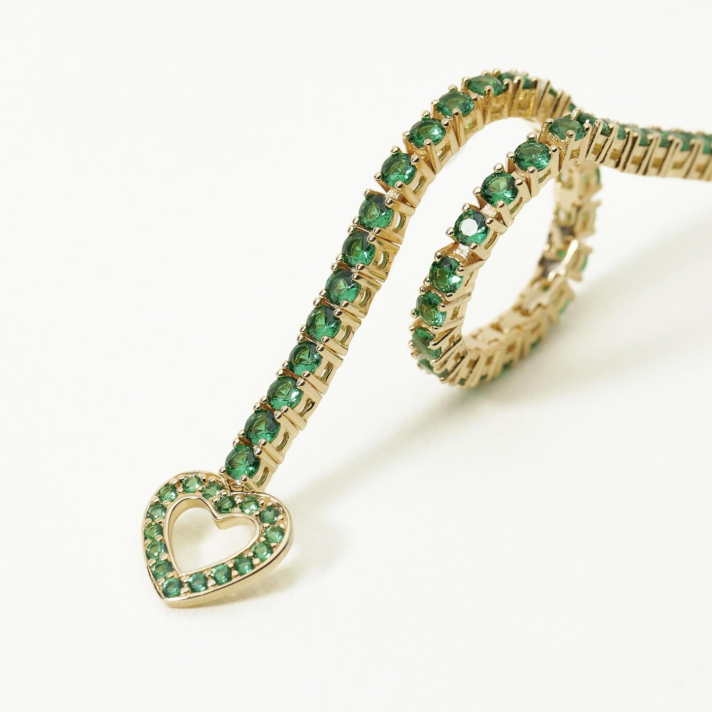 MABINA - Bracciale Tennis Smeraldi sintetici