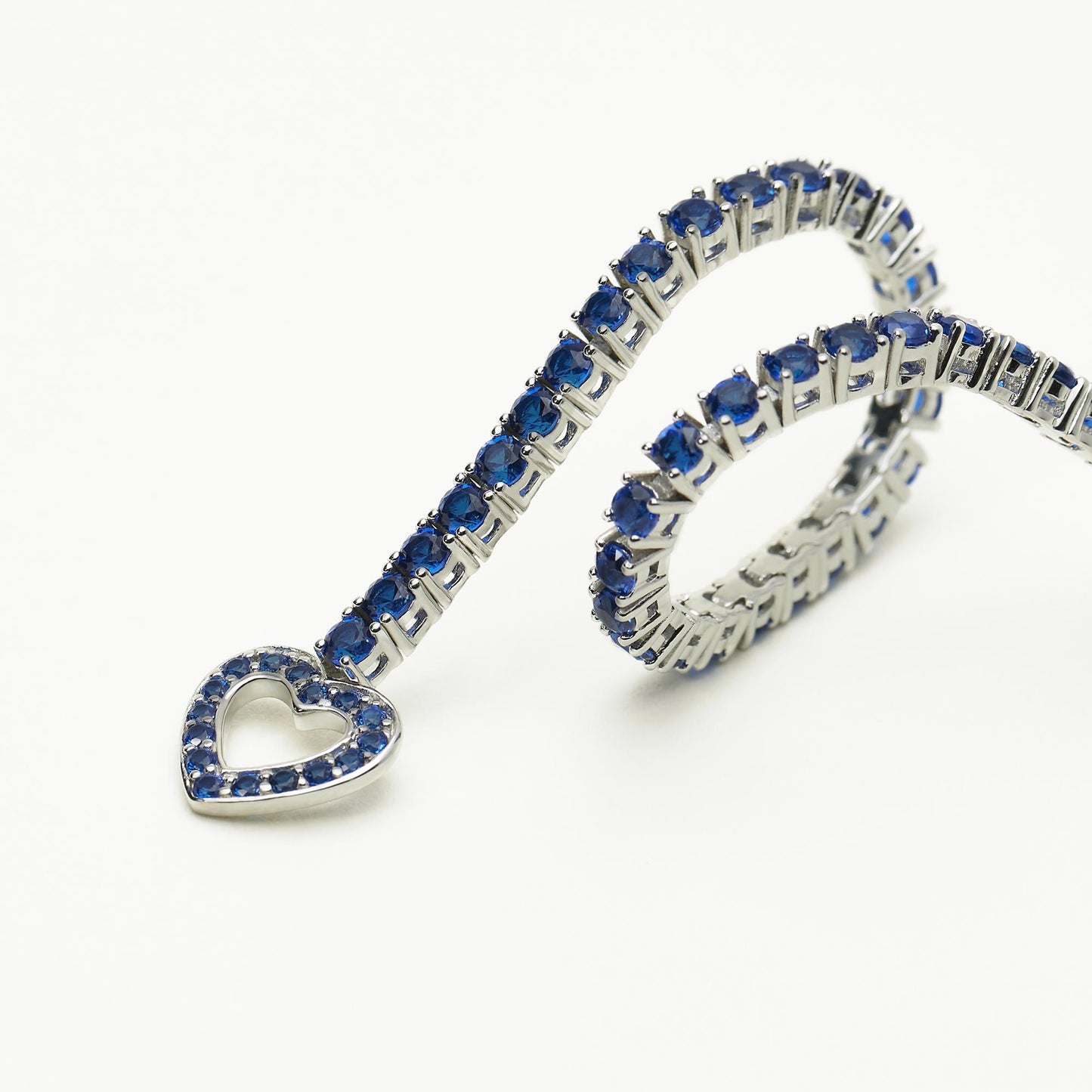 MABINA - Bracciale Tennis Zaffiri sintetici