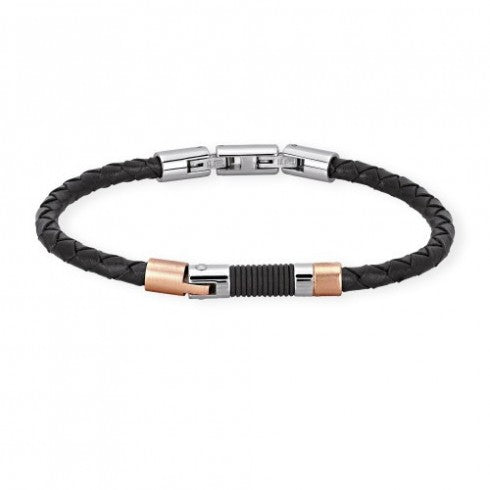 2JEWELS - Steel and Leather Bracelet
