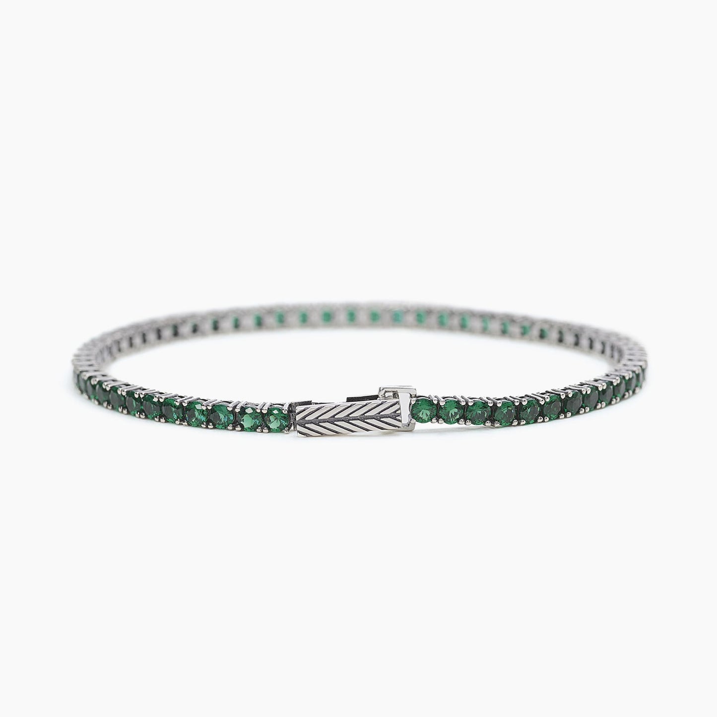 MABINA UOMO - Bracciale Tennis Verde