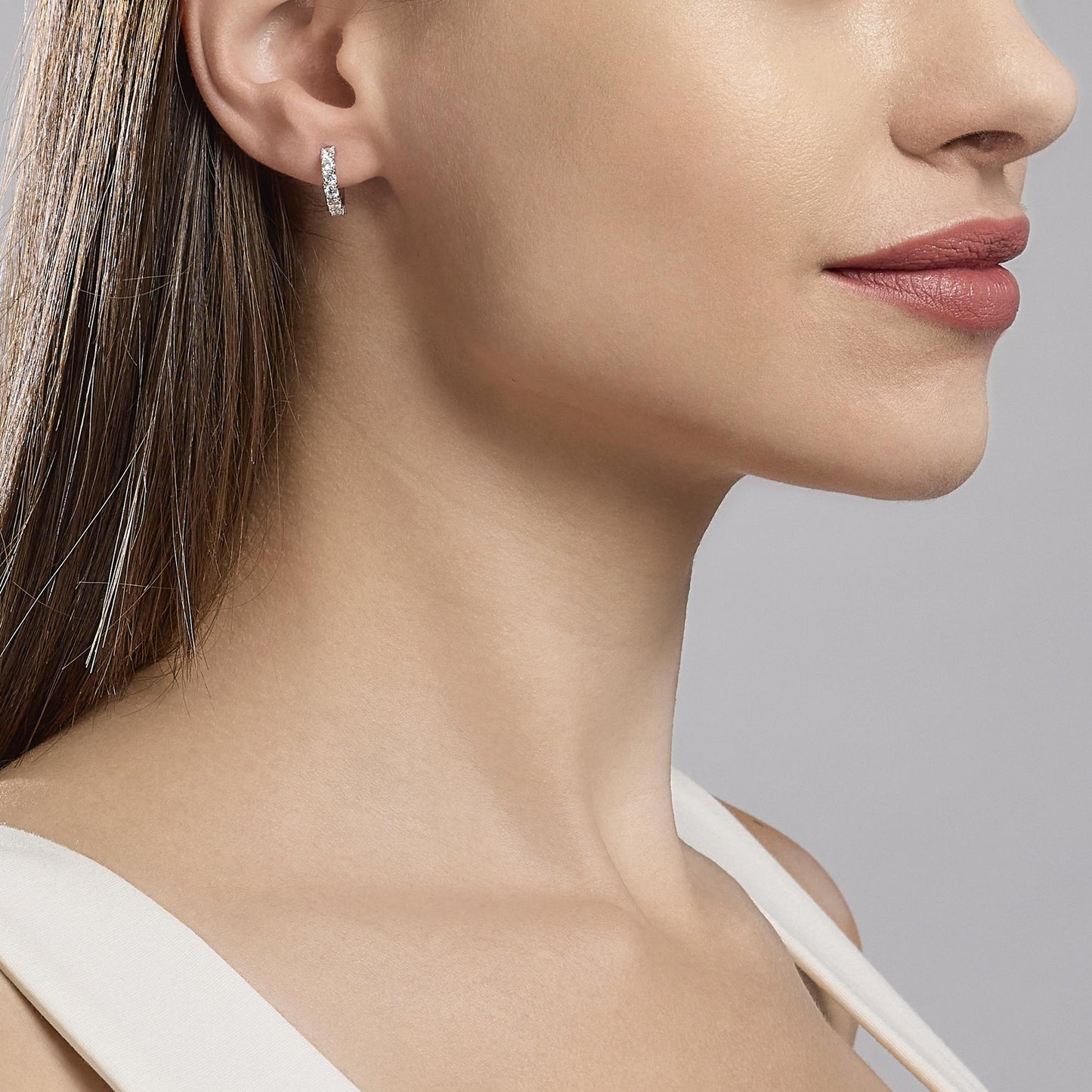 MABINA - Orecchini a cerchio con zirconi SOIRÉE