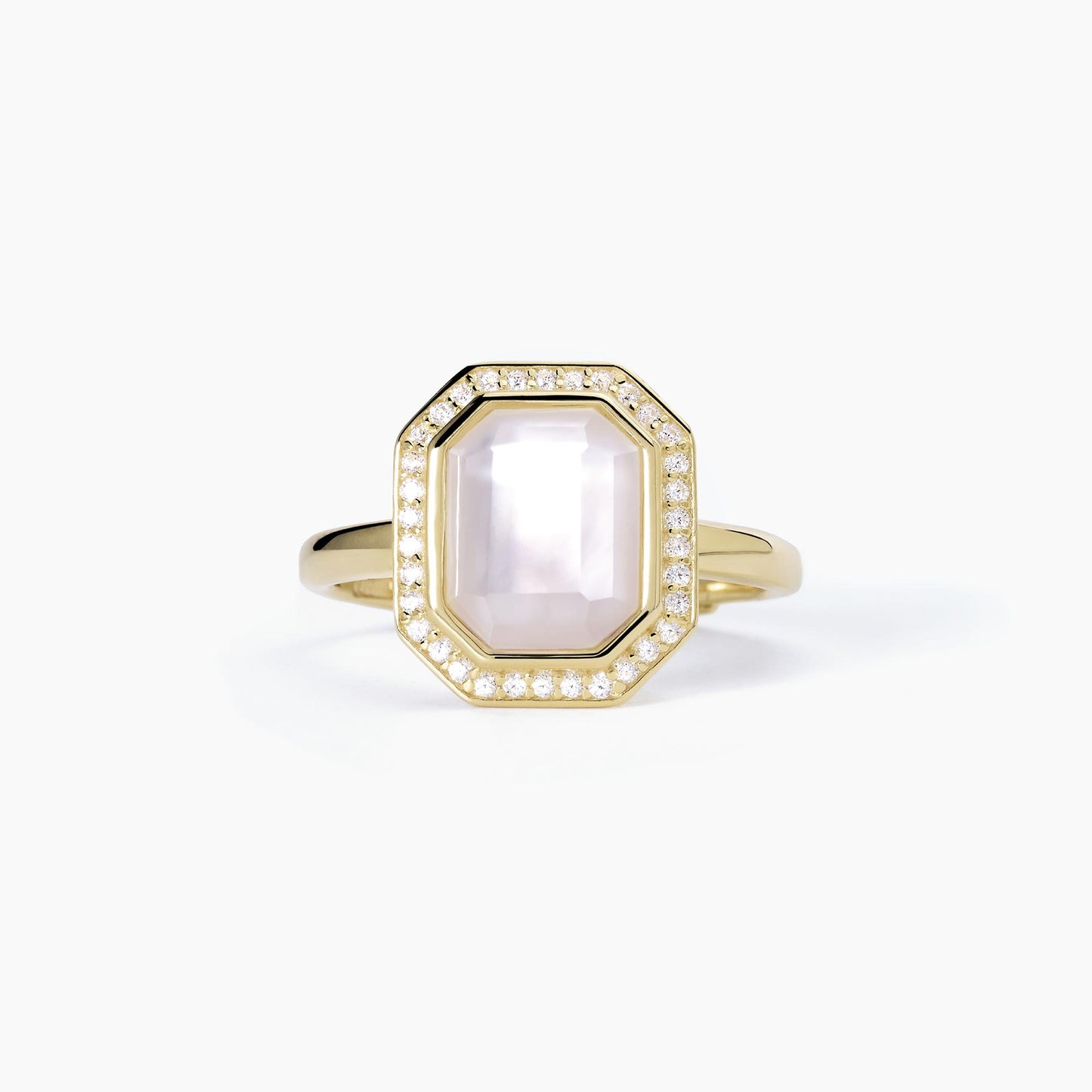 MABINA - Anello taglio ottagonale con madreperla JETSET