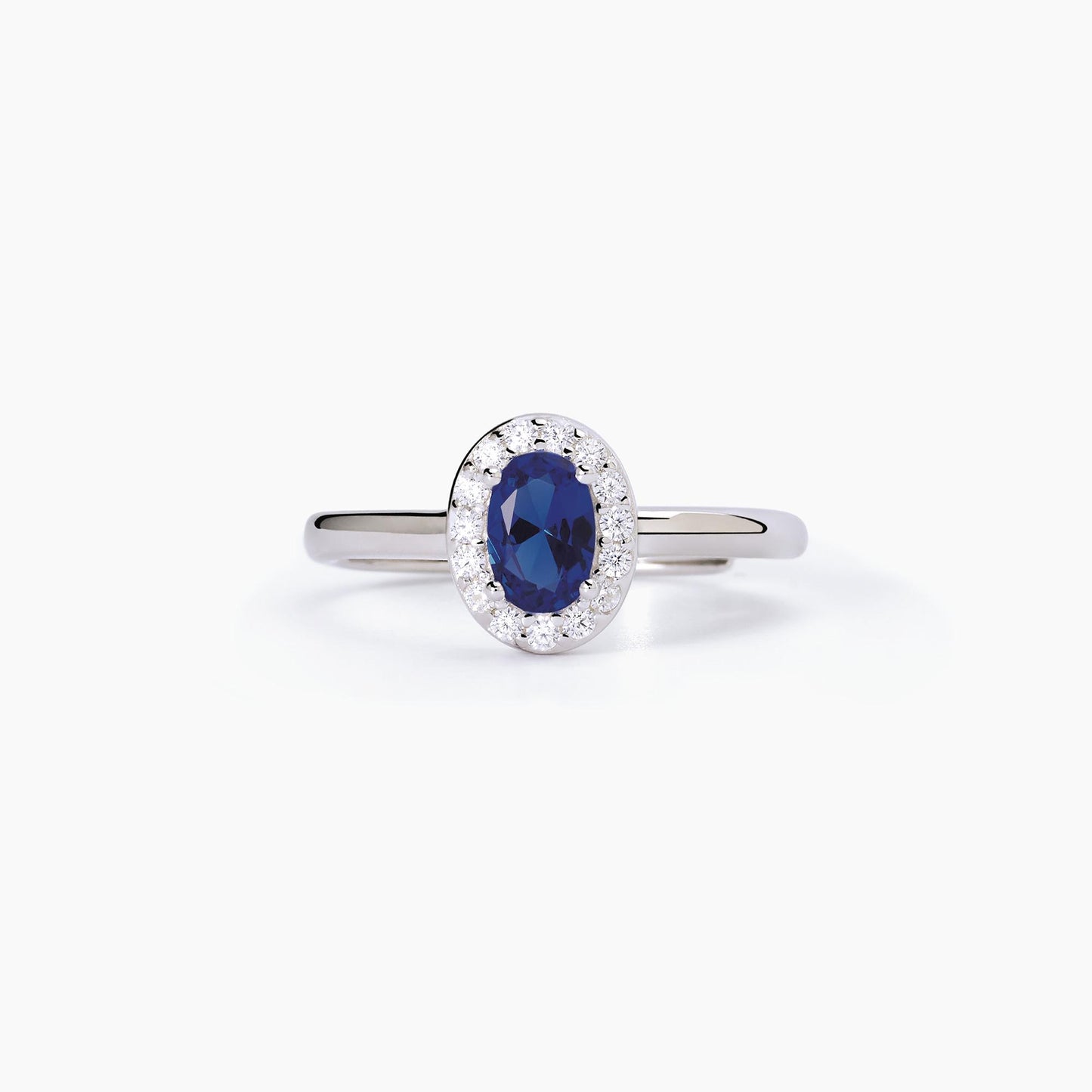 MABINA - Anello con zaffiro sintetico ovale COOL OR RÉTRO