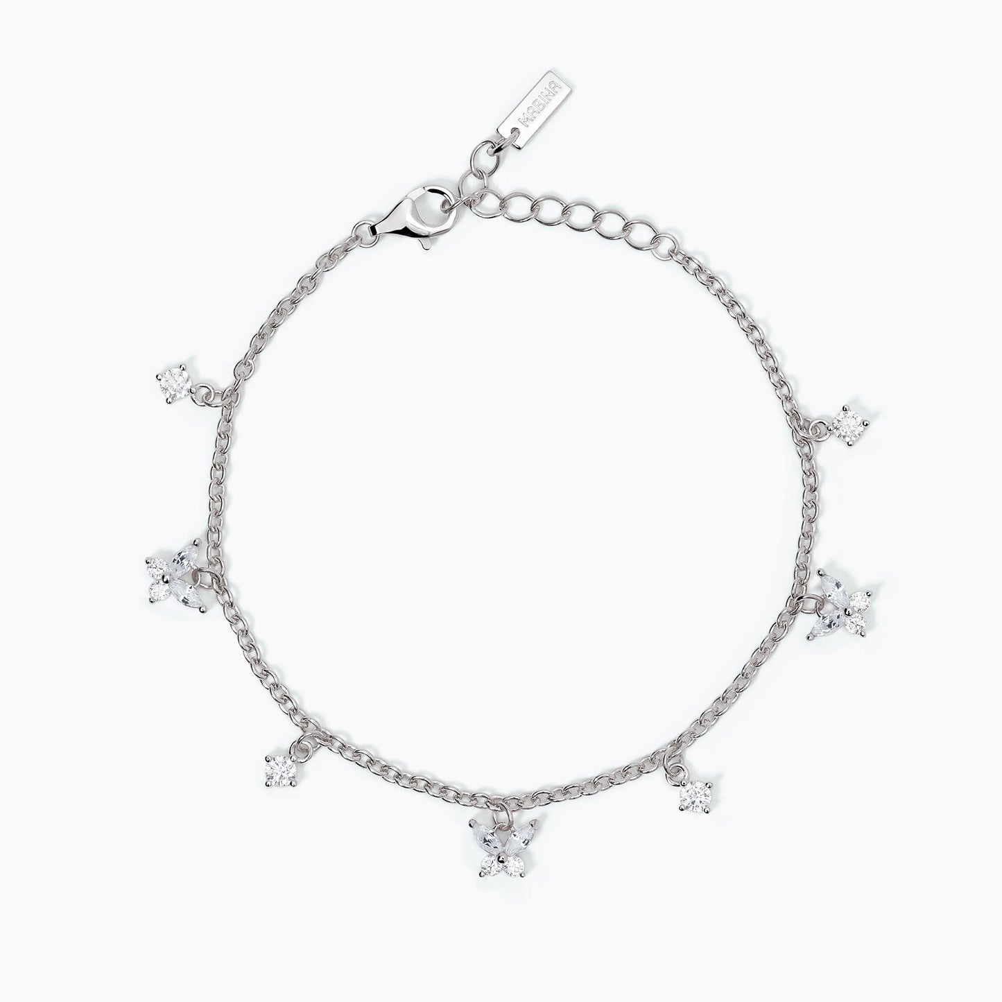 MABINA - Bracciale con charm bianchi SECRET GARDEN