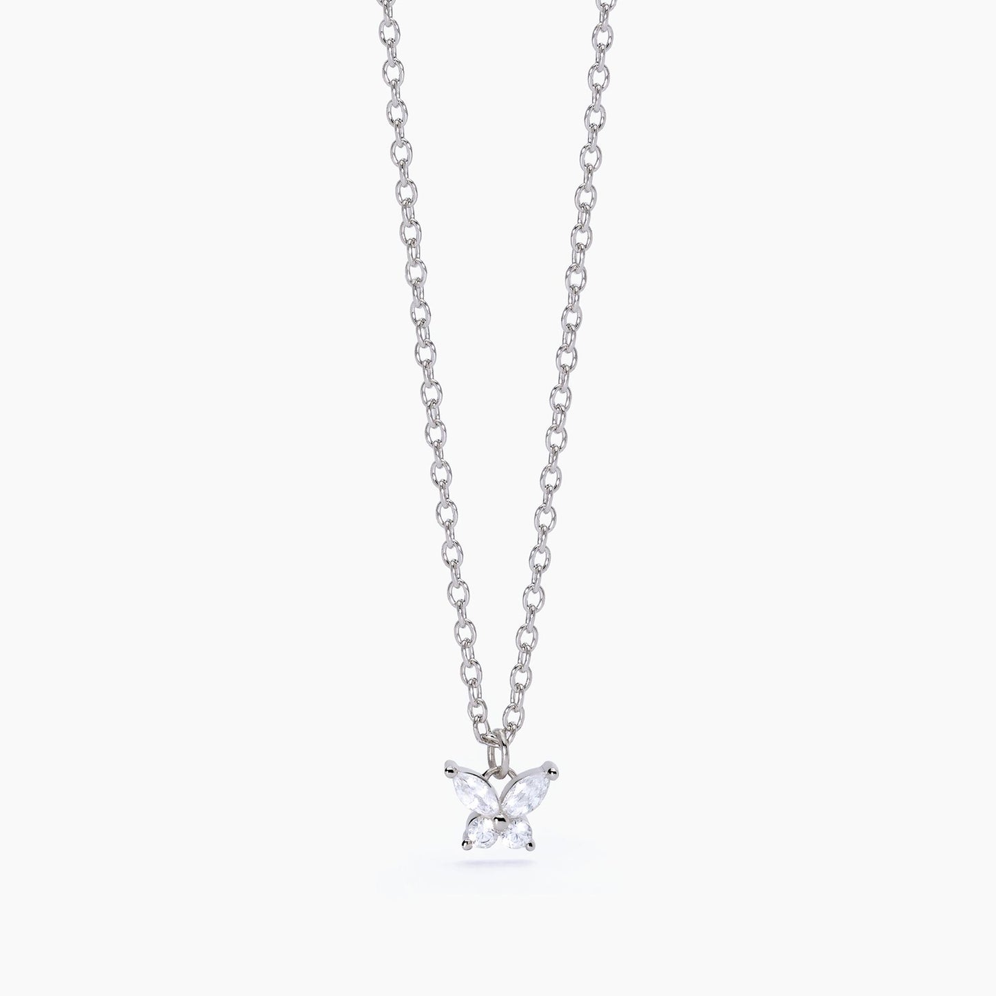 MABINA - Girocollo in argento con zirconi bianchi taglio marquise SECRET GARDEN
