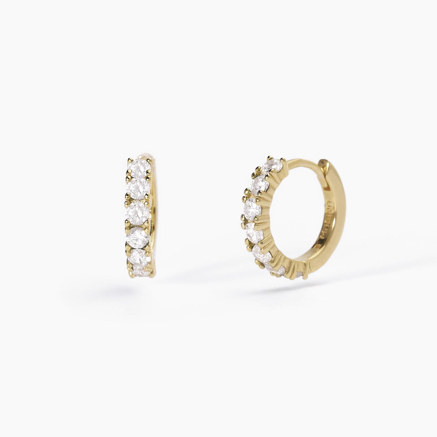 MABINA - Orecchini a cerchio con zirconi bianchi SOIRÉE