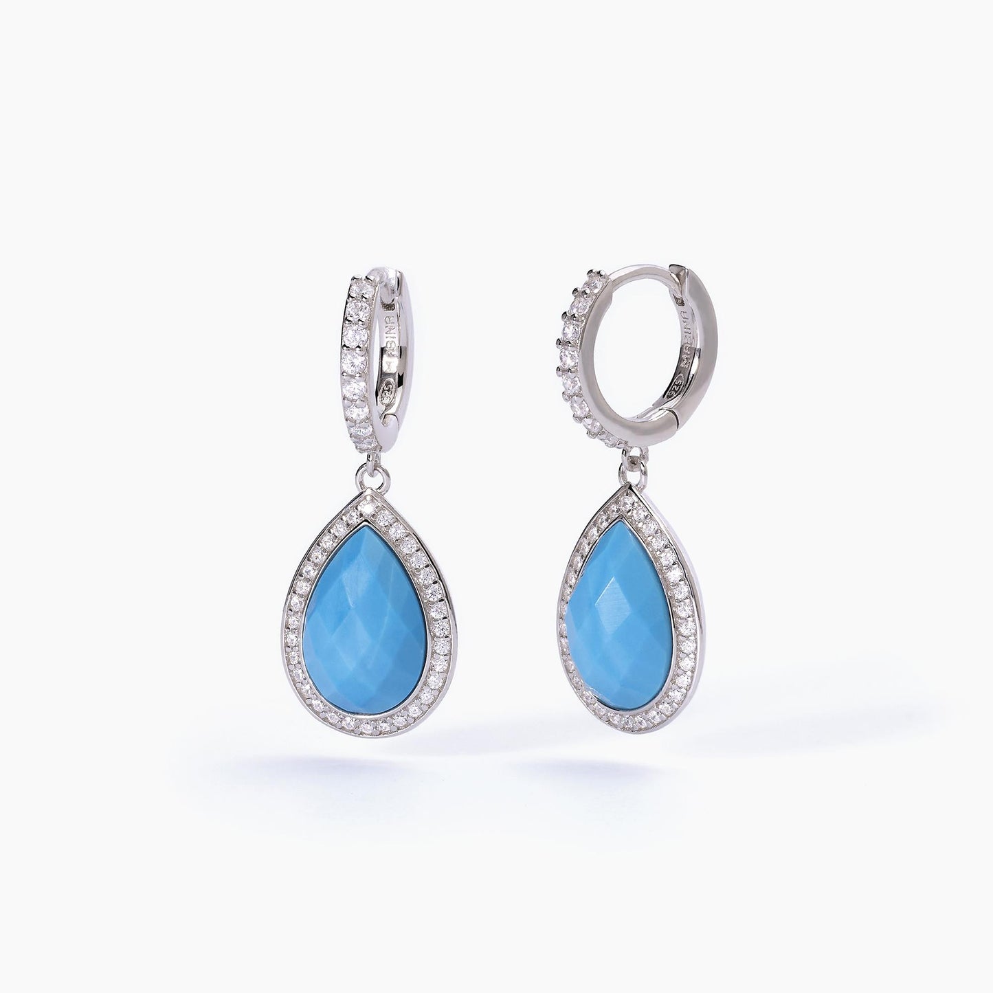 MABINA - Orecchini in argento con pendente in turchese DIVA