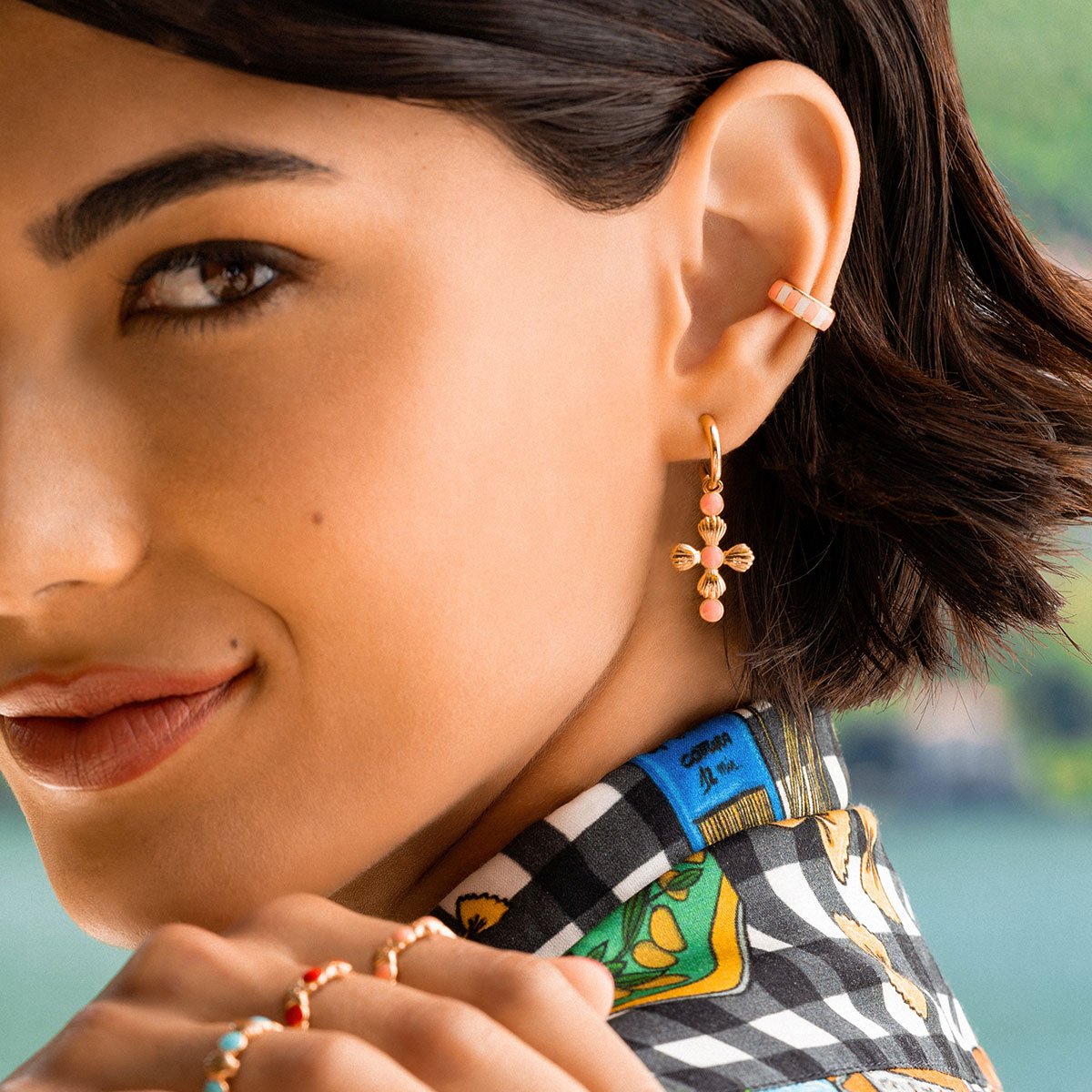 RUE DES MILLE - Cross Mono-Earring