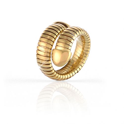 UNOAERRE - Golden Gas Pipe Ring