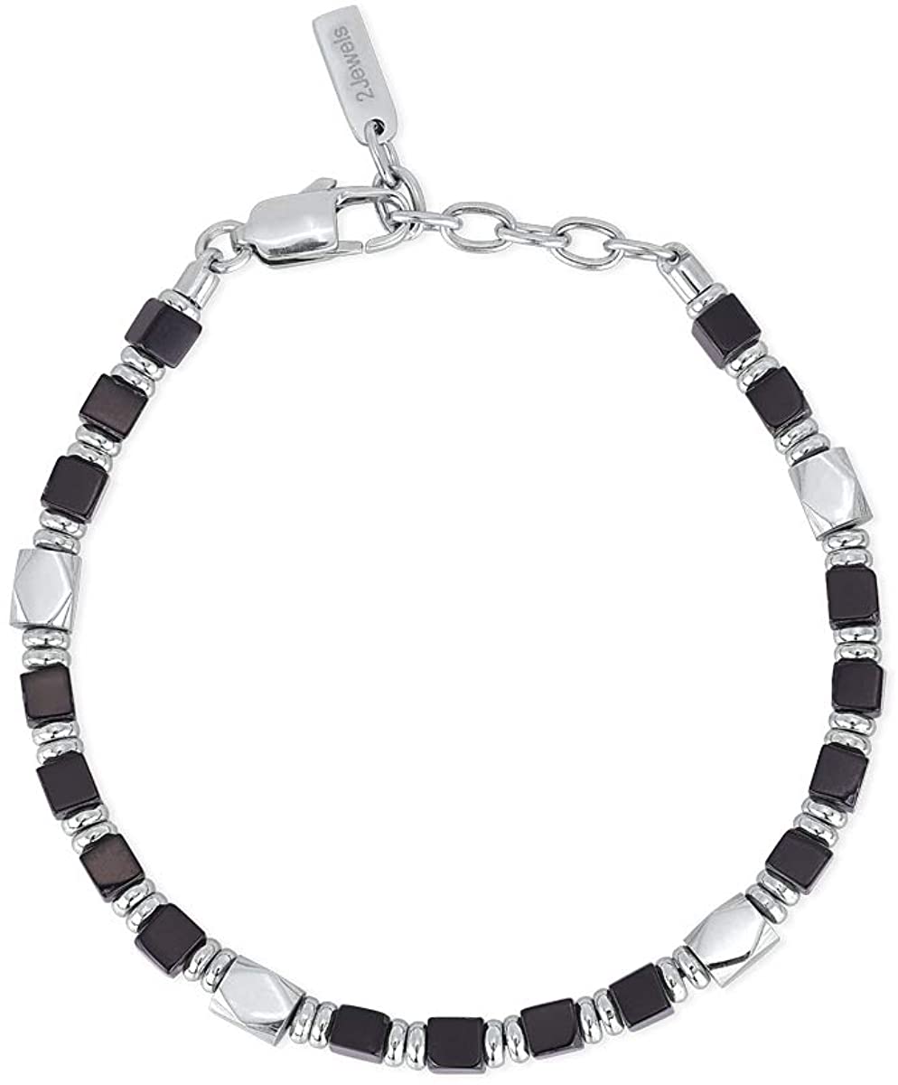 2JEWELS - Bracciale Onice e Acciaio