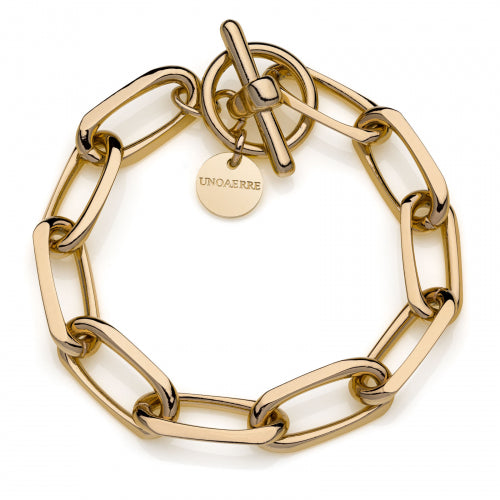 UNOAERRE - Bracciale Catena Bronzo Dorata