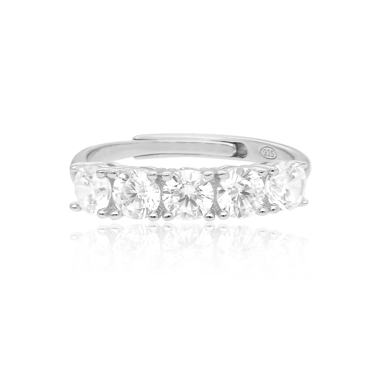 MABINA - Anello Riviera Cinque Pietre in Argento