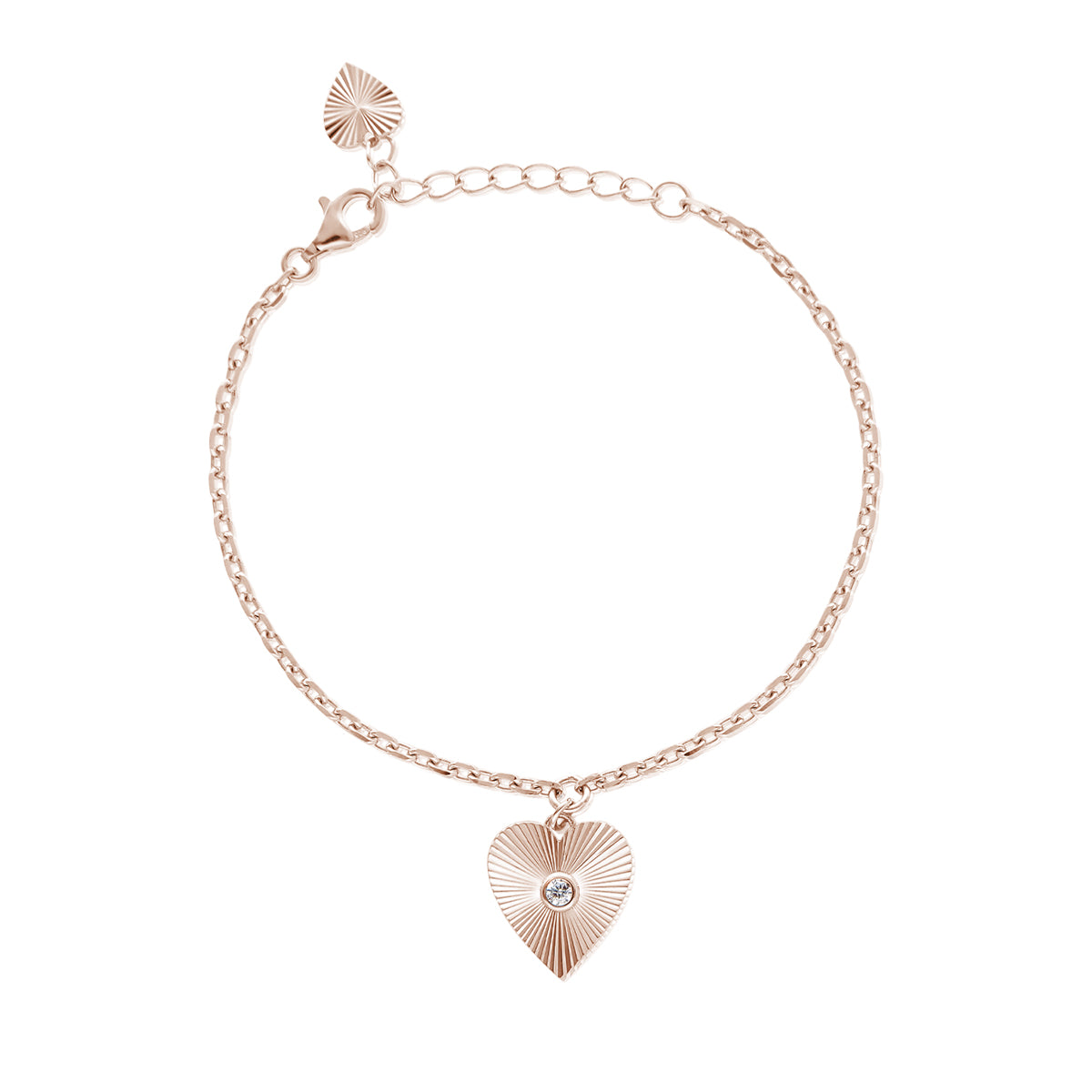 MABINA - Bracciale Cuore Raggi di Luce Rose