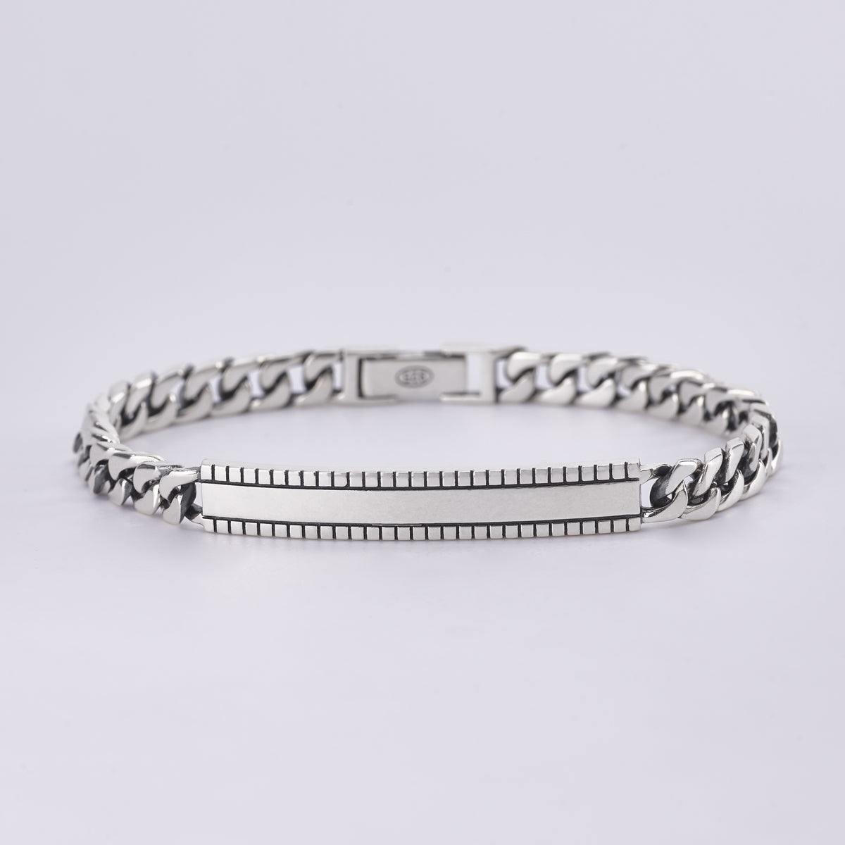 MABINA UOMO - Bracciale Groumette con Piastra