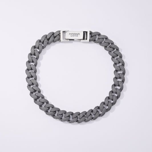 MABINA UOMO - Bracciale Groumette Borchiata